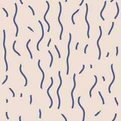 Minimalist trendy abstract seamless pattern Line art green and pink illustrations
