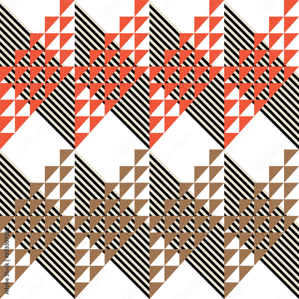 Leinwandbilder modern abstract geometric contemporary vector seamless diagonal pattern with simple elements and sha