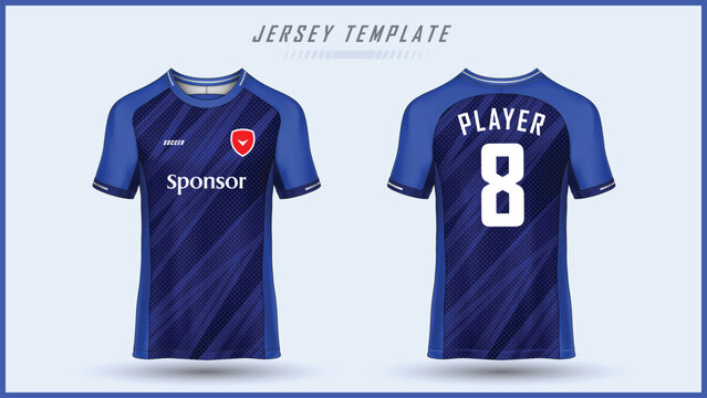 Soccer jersey sports pattern template ready to print design