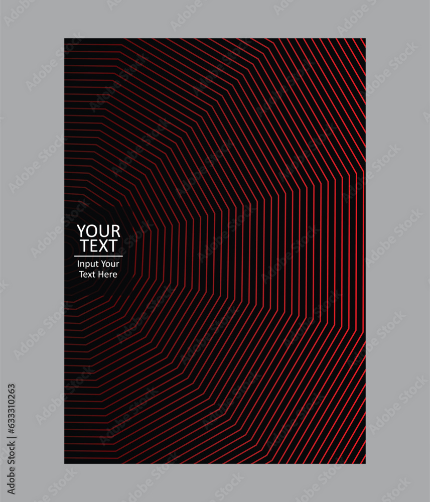 Poster cover design template set with abstract lines modern color gradient style pattern on background for 