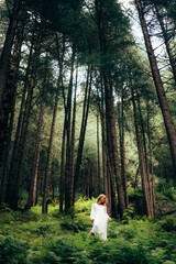 Russian fairy in jungle wields flute, blending magic with nature. Immerse in enchantment with nature