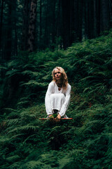 Russian fairy in jungle wields flute, blending magic with nature. Immerse in enchantment with nature