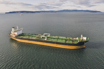 Russian oil tanker off the coast of Sakhalin.