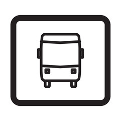 Buses icon line, Simple illustration of Public Transport Related Vector Line Icons. transportation icon with simple line design isolated on white background.