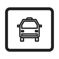 City transport icon, Simple illustration of Public Transport Related Vector Line Icons. transportation icon with simple line design isolated on white background.