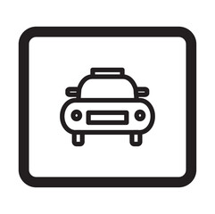 Taxie icon, Simple illustration of Public Transport Related Vector Line Icons. transportation icon with simple line design isolated on white background.