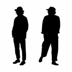 Vector design set people's silhouette