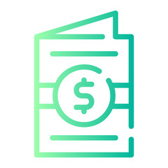 bank account gradient icon