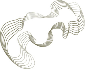 Abstract linear shape, abstract geometric, minimal wavy lines, modern decoration element, wavy line illustration