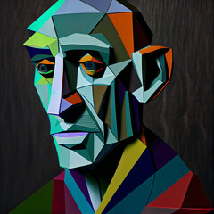 Variations on cubism, painting in digital design