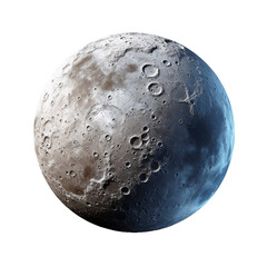 Moon isolated background PNG. Generative AI.