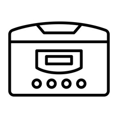 Portable music player, Personal cassette player, Audio device, Music gadget, Portable player icon