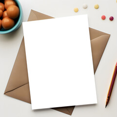 Greeting card mockup with transparent background. Transparent PNG