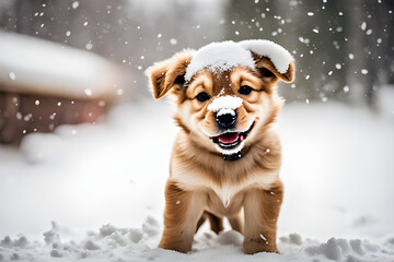 dog in snow
Generative AI