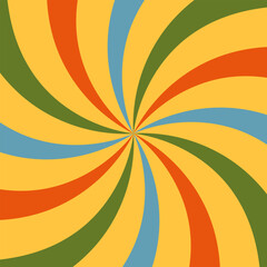 Retro 70s and 60s psychedelic groovy hippie background. Vector illustration