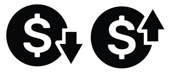 U.S.D Dollar cost Icon design and vector illustration.