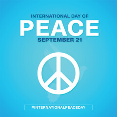 International Peace Day concept. Hands holding globe background. with pigeon and peace symbol