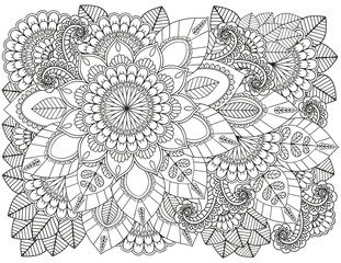 Coloring for children and adults. Nice activity to relieve stress.