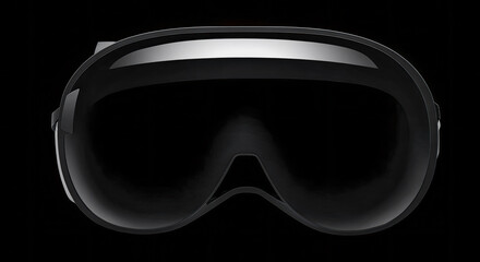 High-tech futuristic technology Advanced Vision pro virtual reality glasses innovative technology, isolated on black background. Generative AI - obrazy, fototapety, plakaty