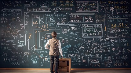 Teacher utilizes a whiteboard to unravel intricate mathematical theories, simplifying complexity through visual aids, formulas. Generated by AI.