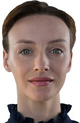 Obraz premium Digital png photo of happy caucasian woman on transparent background