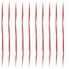 Digital png illustration of red lines on transparent background