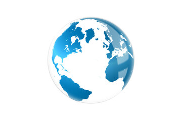 Digital png illustration of blue globe on transparent background