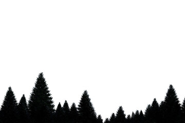 Obraz premium Digital png illustration of trees in forest on transparent background
