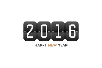 Digital png illustration of 2016 happy new year text on transparent background