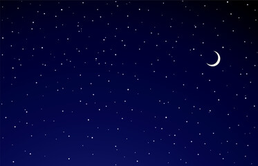 Stars in the night sky. Vector drawing