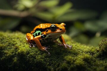 Fototapeta premium frog on the grass