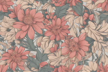 floral pattern.Generative ai