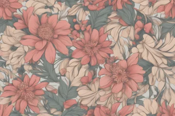 Rolgordijnen floral pattern.Generative ai © EO