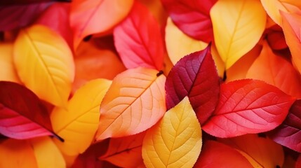 Fototapeta na wymiar autumn colorful leaves background. Fall leaves. Generative AI