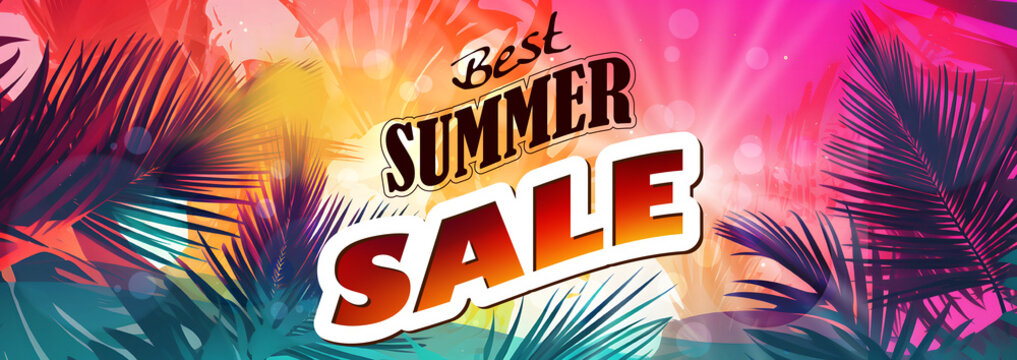 Summer sale banner background