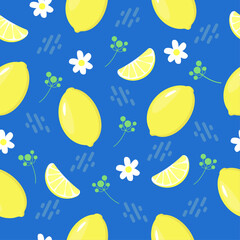 Lemon pattern vector illustration