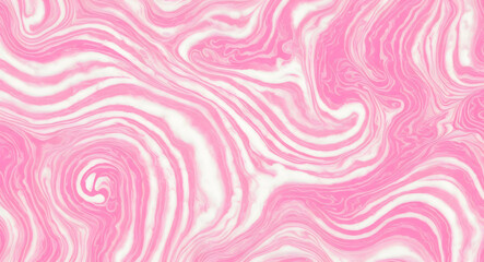Pastel pink seamless marble pattern with psychedelic swirls. Vector liquid acrylic texture. Flow...