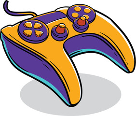 Colorful joystick illustration icon