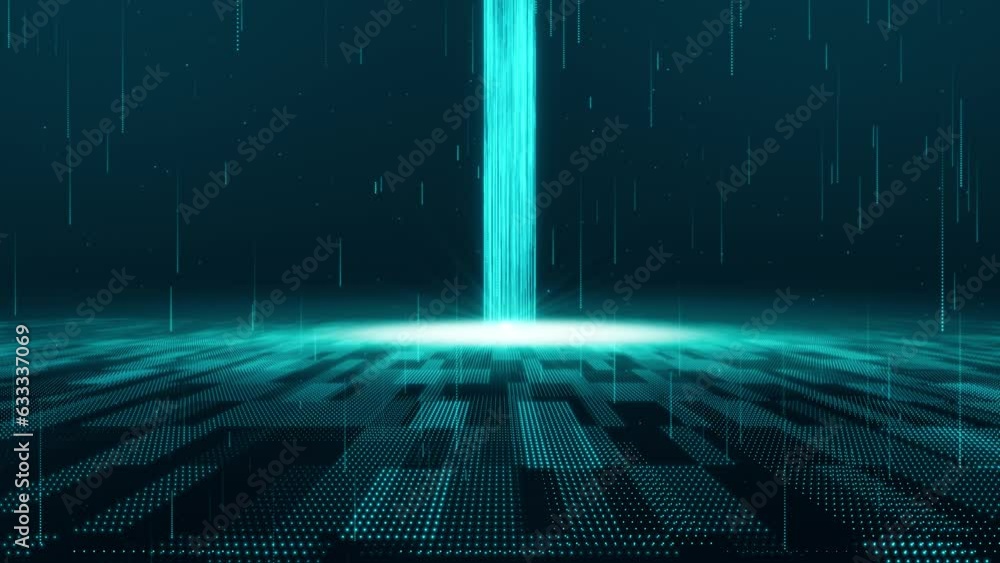 Poster digital hud grid cyber space data network connections. transfer hi speed internet, future technology
