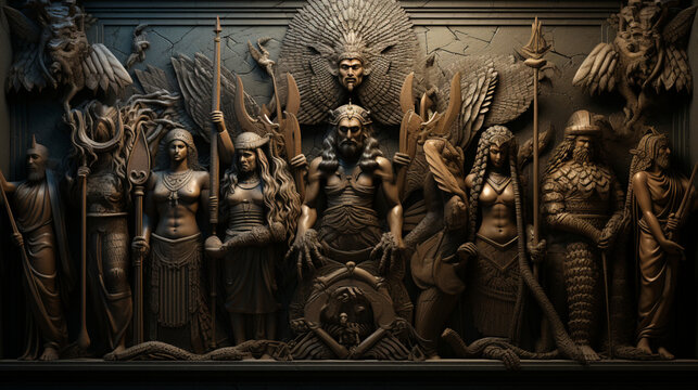 Mythical Pantheon: Depictions of Sumerian Deities