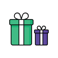 Gifts icon, vector stock illustration.