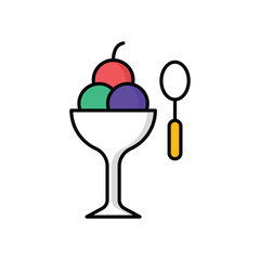 Desserts icon, vector stock illustration.