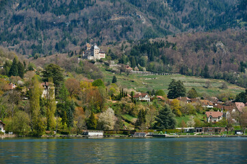 Fototapeta na wymiar A landscape around Lake Annecy, Haute-Savoie, France.