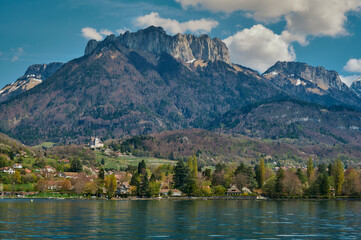 A landscape around Lake Annecy, Haute-Savoie, France.