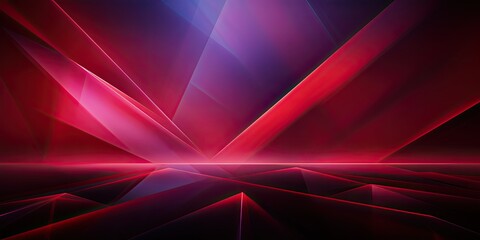 Abstract 3d background, glowing geometric shapes pattern texture on dark black background