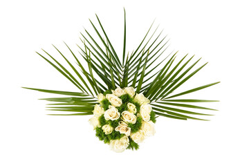 bouquet of white roses