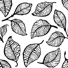 seamless pattern with leaves