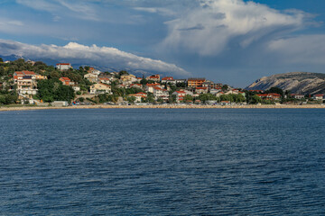 Fototapeta na wymiar View of the town of Lopar on the island of Rab