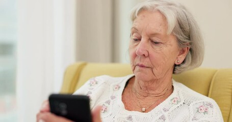 Research, pills and senior woman with phone to check for information on medication and typing online search about medicine. Elderly person, medication and reading about pharma drugs on smartphone