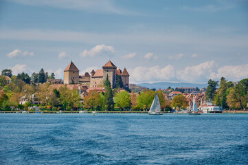 Fototapeta na wymiar A landscape around Lake Annecy, Haute-Savoie, France.